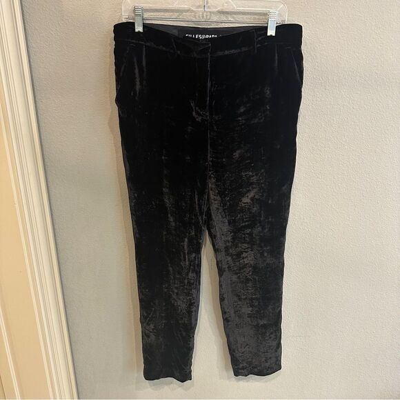 Filles a Papa | M | velvet Black Skinny Pants with Tapered Ankle - Picture 10 of 16